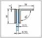 Preview: Winkelverbinder Santos Glas-Wand 90° einseitige Wandmontage für 8 - 10 mm Glasstärke